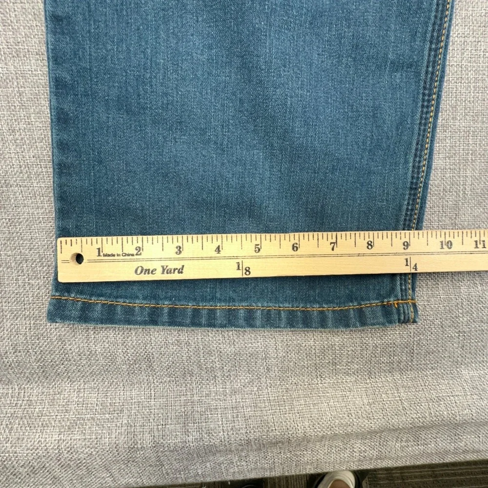 Vintage Old Navy Boot-Cut Jeans Mens 33x32 Blue Denim Cotton Button Fly Y2K NEW